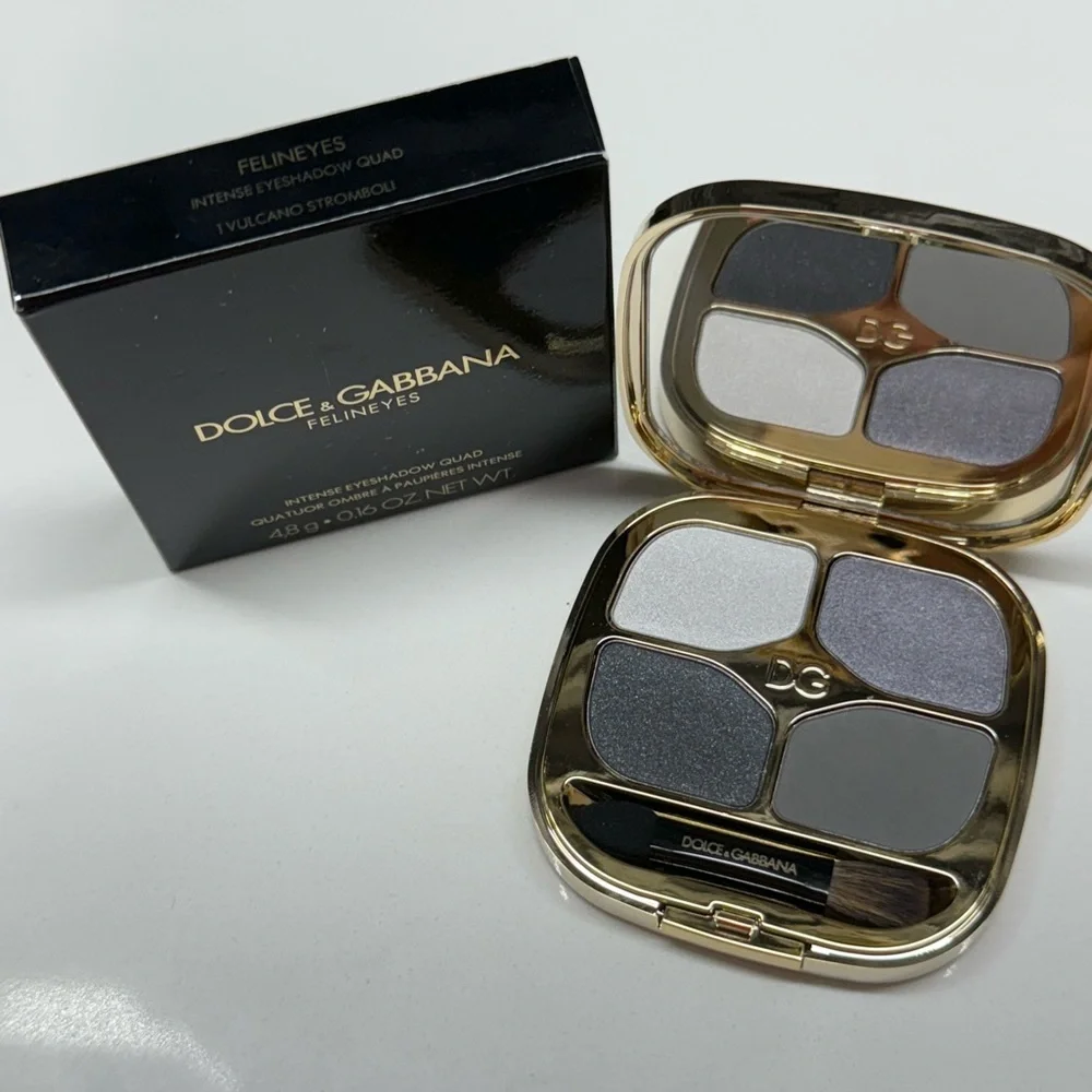 DOLCE & GABBANA Intense Eyeshadow Quad Felineyes 1 Vulcano Stromboli NIB